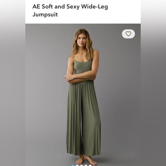 American Eagle Corset Wide Leg Jumpsuit Tan  Size Large - Picture 4 of 7